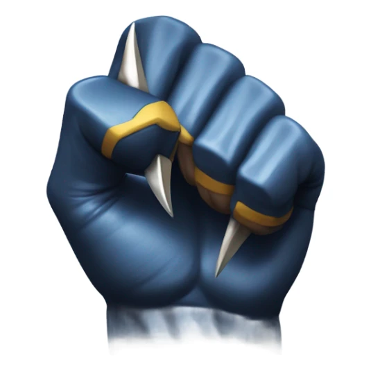 Wolverine arm with long blade claws  sticker