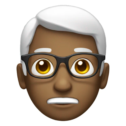 glasses on a blank face sticker