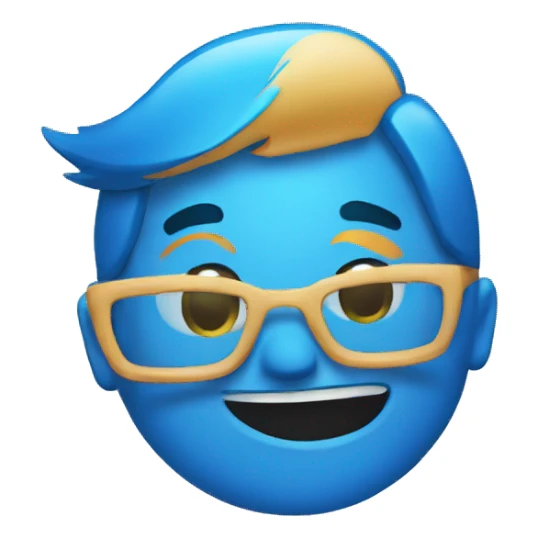 certified emoji blue sticker
