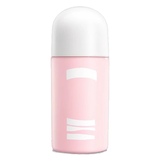 light pink roll-on deodorant with a white cap sticker