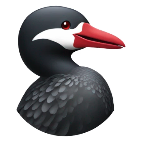 a minnesota loon with red eyes sticker