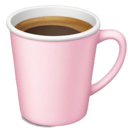 Pastel pink coffee cup sticker
