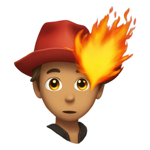 Corazon fuego sticker