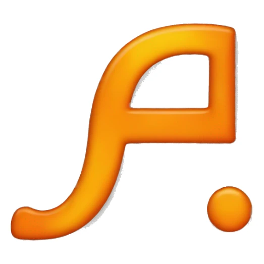 Orange letter F sticker