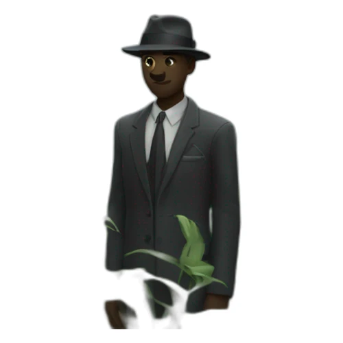 Noir travaillant dans les champs sticker