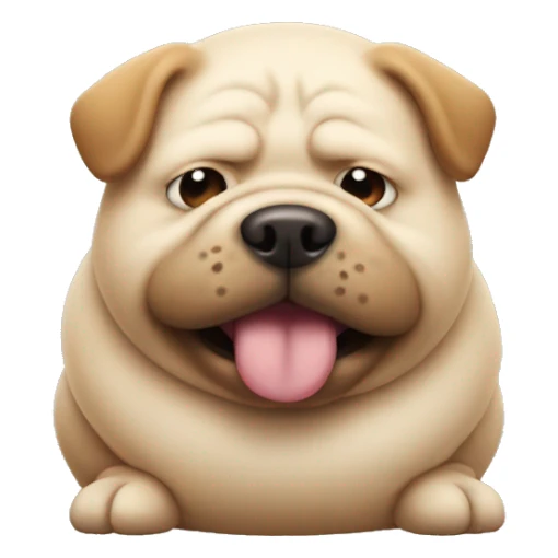 fat dog pooping sticker