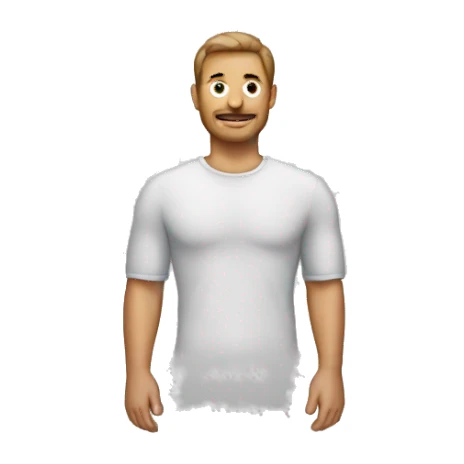 man but body is donat sticker