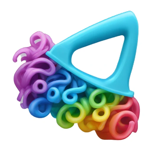 a  single plastic colorful Curler sticker
