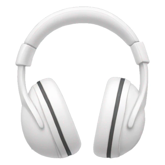 White headphone with bow sticker
