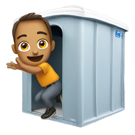 Flying into porta Potty sticker