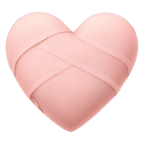 Light Pink bandaged heart sticker