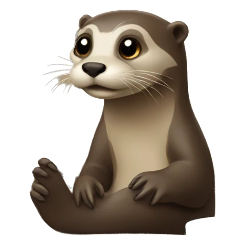 Otter watching tv sticker