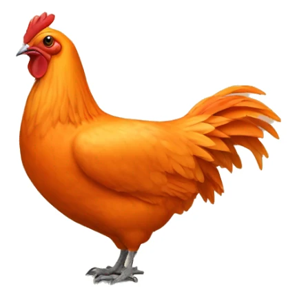 Küken in orange sticker