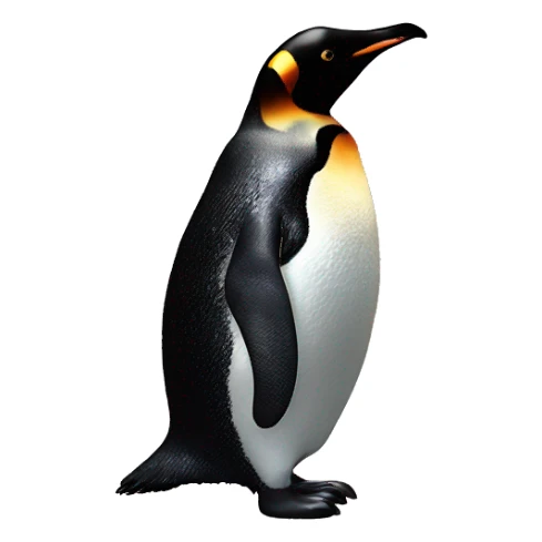 Penguin staring into sunset sticker
