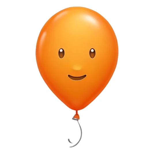 Orange balloon emoji sticker