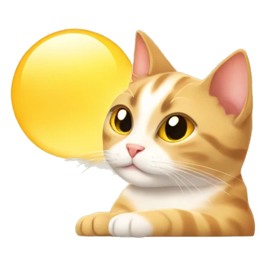 cat basking in sunlight sticker