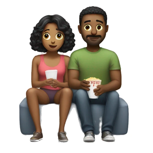 Couple watching Netflix  sticker