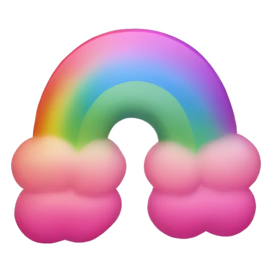 Pink ombre rainbow sticker