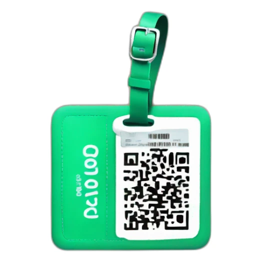 Luggage tag qrcode sticker