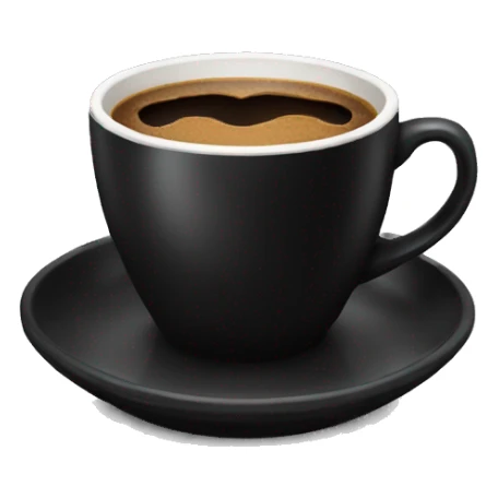 Black coffee cup sticker