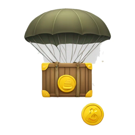 airdrop with coin sticker