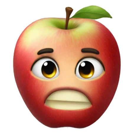 half an apple sticker