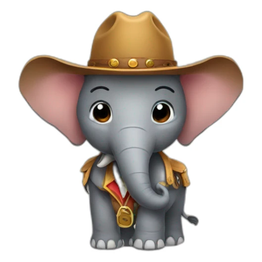 elephant cowboy sticker