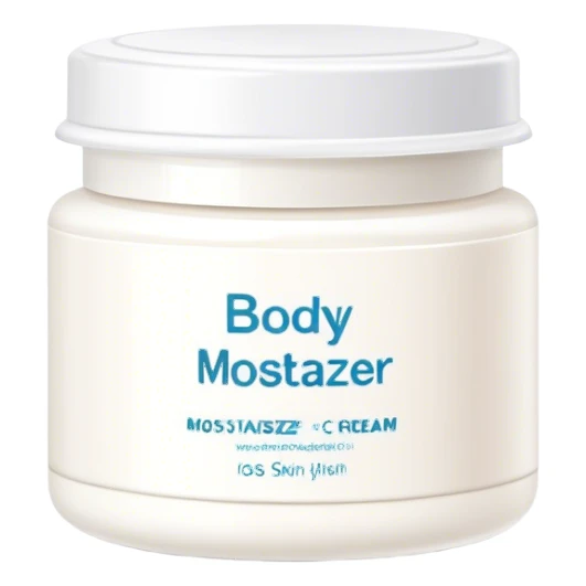 body moisturizer cream pot with label sticker