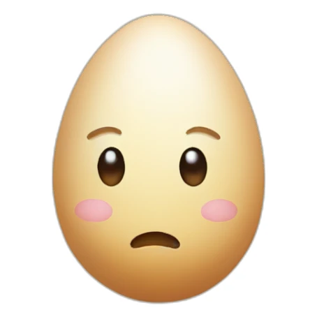 egg with face  sticker