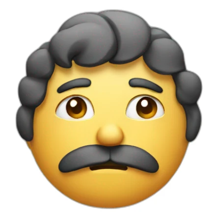 serious face emoji thinking sticker