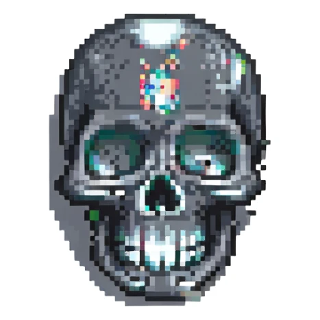 shocked skull sticker
