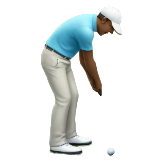 Man playing golf on golf course  sticker