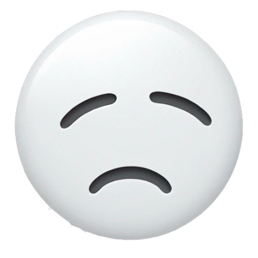 White circle pill with a face sticker