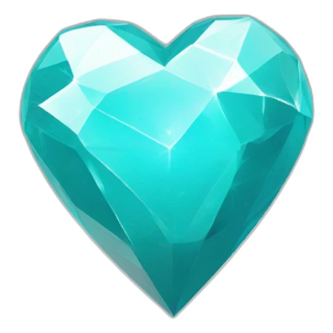 Coeur sur diamant sticker