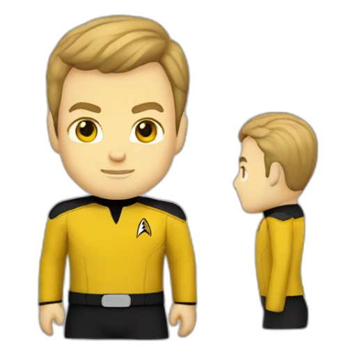 James Kirk with Starfleet yellow uniform (Star Trek) sticker
