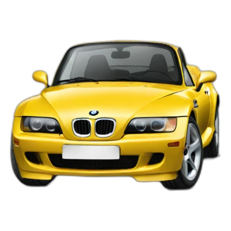 Yellow bmw z3 coupe sticker