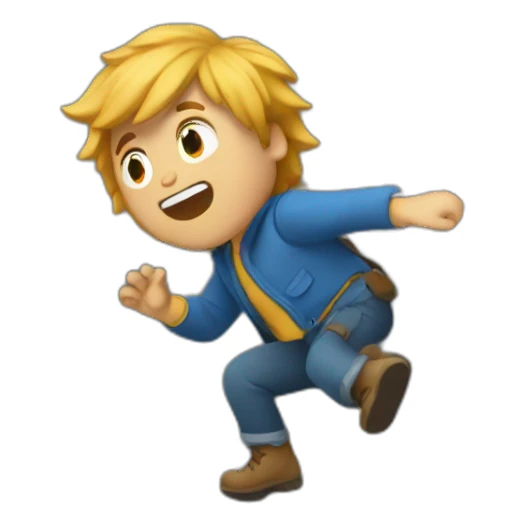 Falling off a cliff but ok about it sticker