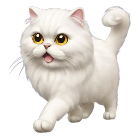 Persian cat marching  sticker
