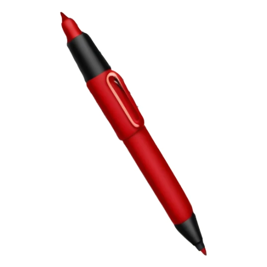 the hand writes with a dark red pen sticker