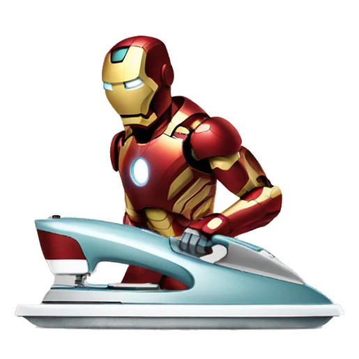 ironman ironing clothes sticker