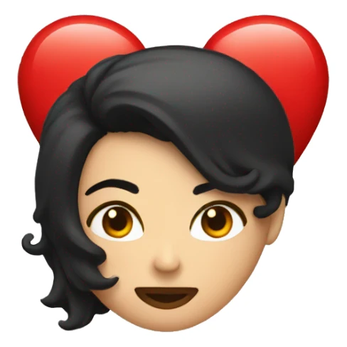 Coeur noir et rouge  sticker