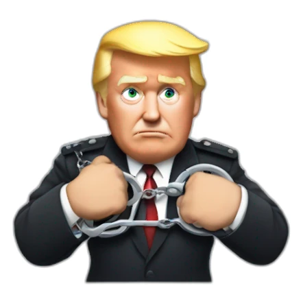 trump-in-handcuffs sticker