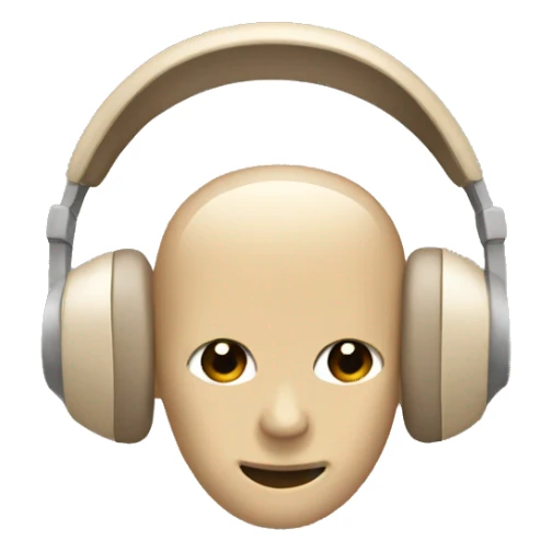 Beige headphones sticker