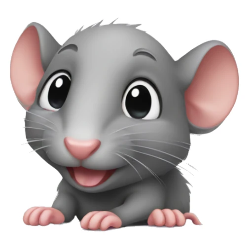 Cute young rat sticker