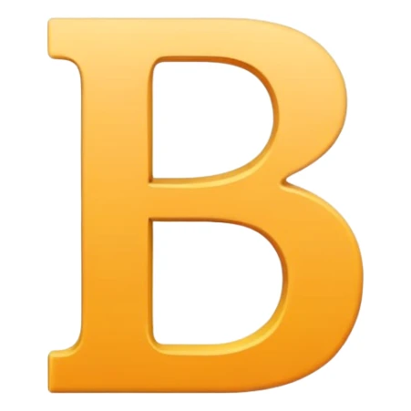 Font setting icon with letter B sticker