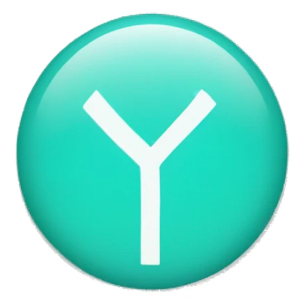 A cyan circle wit a white tick inside sticker