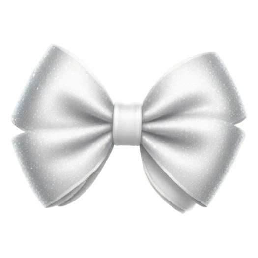White sparkle bow sticker