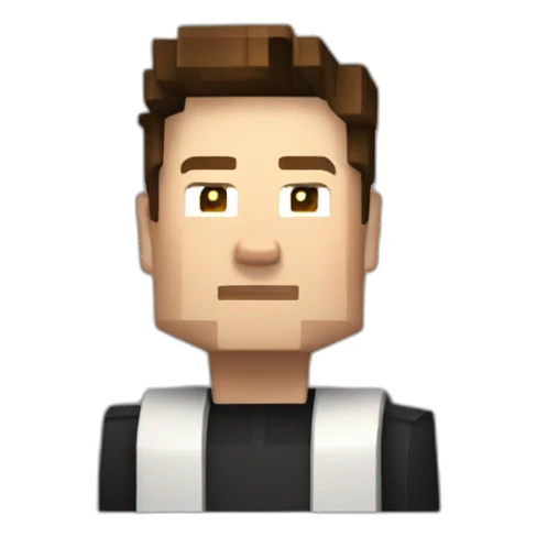 Elon musk in mincraft sticker