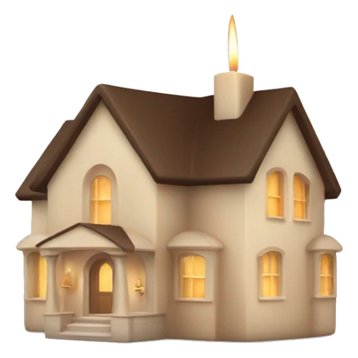 Beige luxurious home candle sticker