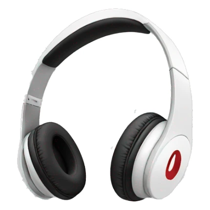 White colored beats headphones sticker